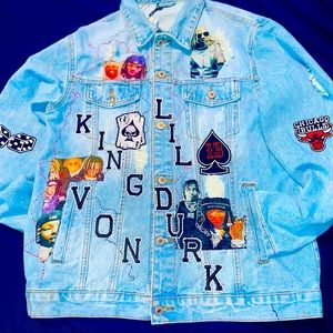 R.I.P King Von Lil Durk Handmade Jean Jacket